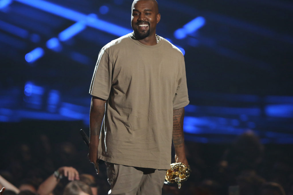 Kanye West accepts the video vanguard award at the MTV Video Music Awards at the Microsoft Theater on Sunday, Aug. 30, 2015, in Los Angeles.